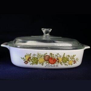 Corning Ware “Spice of Life” A-8-B 1.5 Qt. Casserole Dish & Pyrex® Lid P-9-C-1